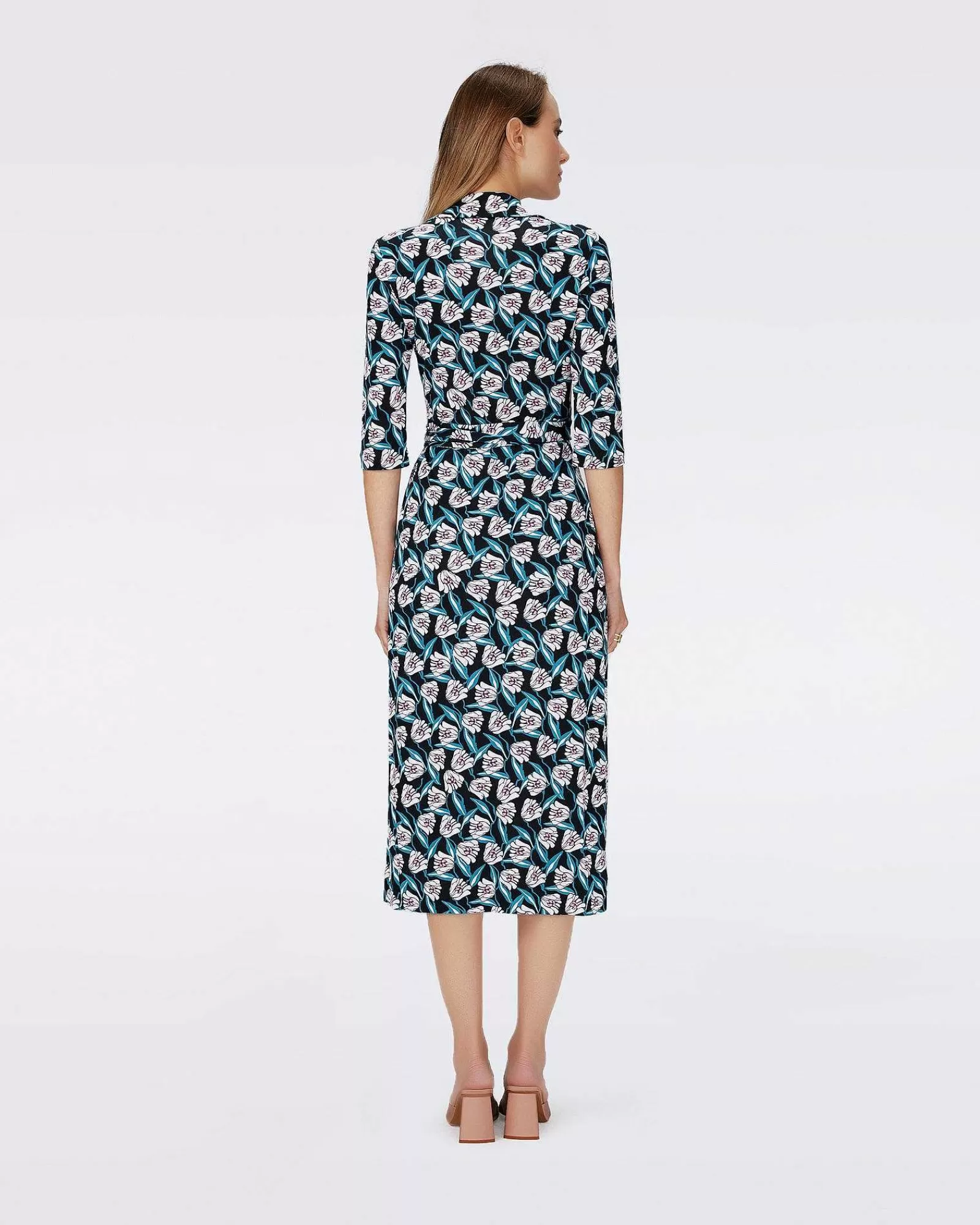 Diane von Furstenberg Midi-Kleider^Dvf Abigail Midikleid In Fortune Vine Elfenbein