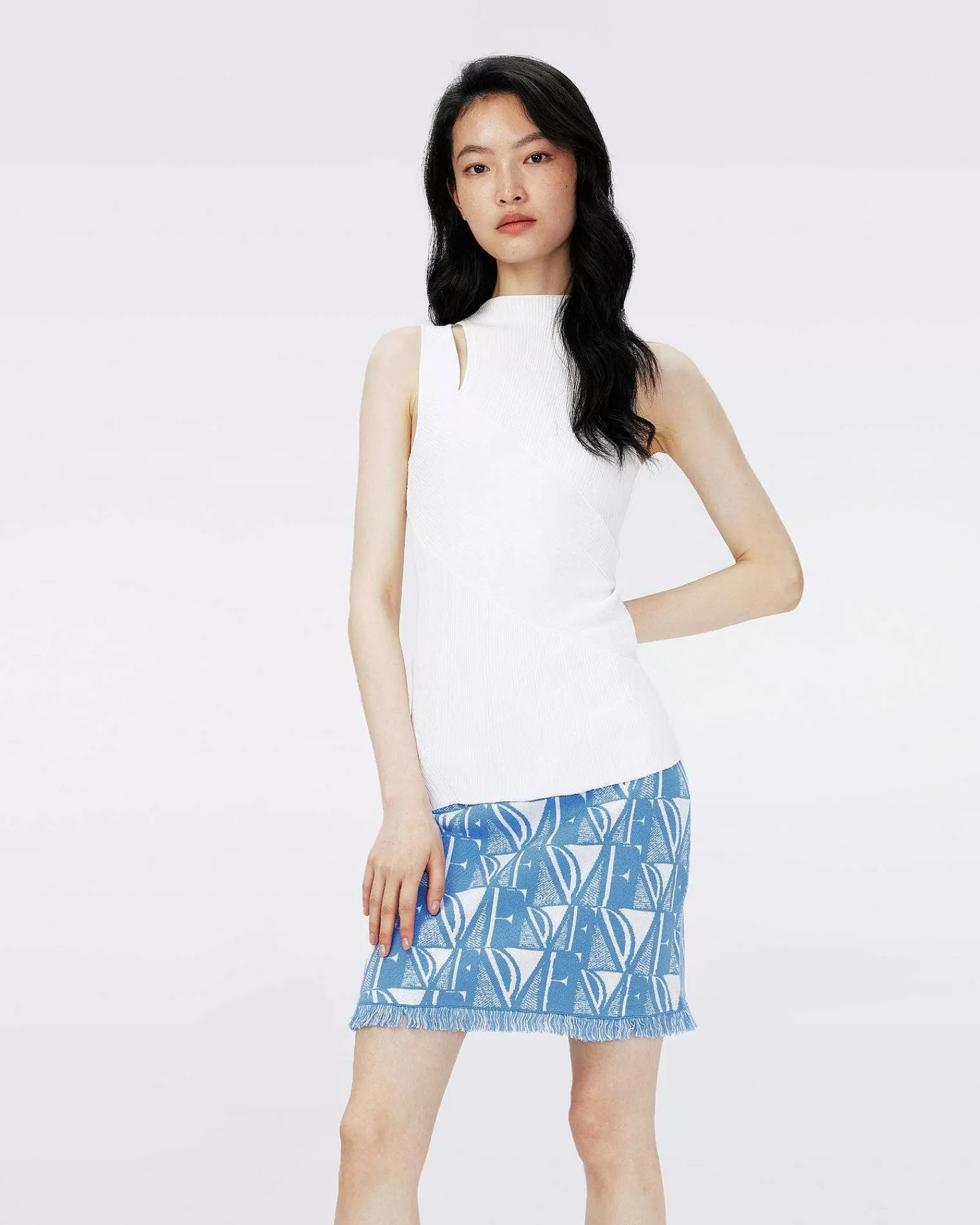Diane von Furstenberg Alles Trennt Sich^Dvf Artemesia Top In Elfenbein
