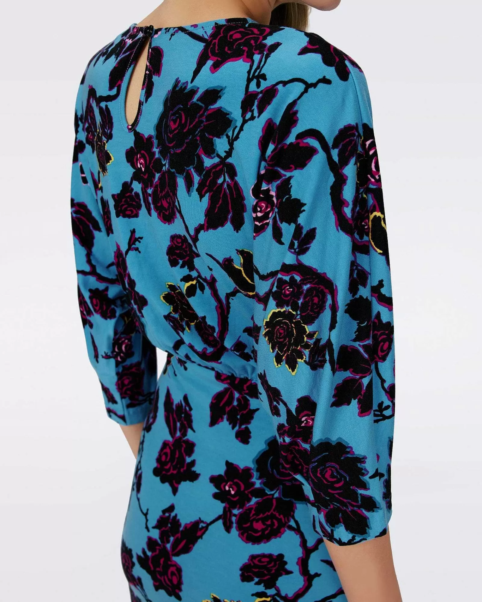 Diane von Furstenberg Midi-Kleider^Dvf Chrisey Kleid In China Vine Barrier Reef Lg