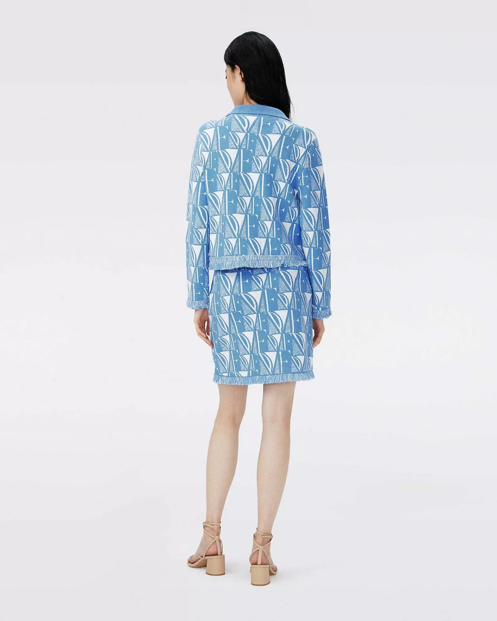Diane von Furstenberg Alles Trennt Sich^Dvf Morgaine-Cardigan In Blau Mit Dvf-Logo
