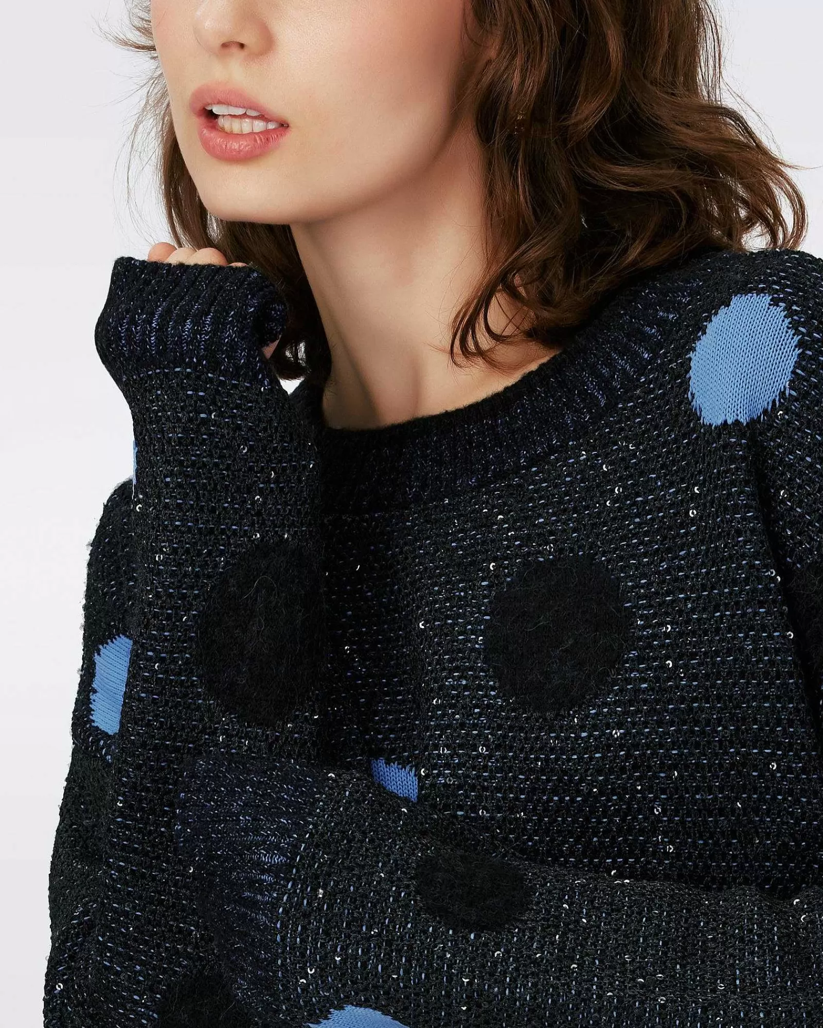 Diane von Furstenberg Alles Trennt Sich^Dvf Phillipa Top In Gepunktetem Blau