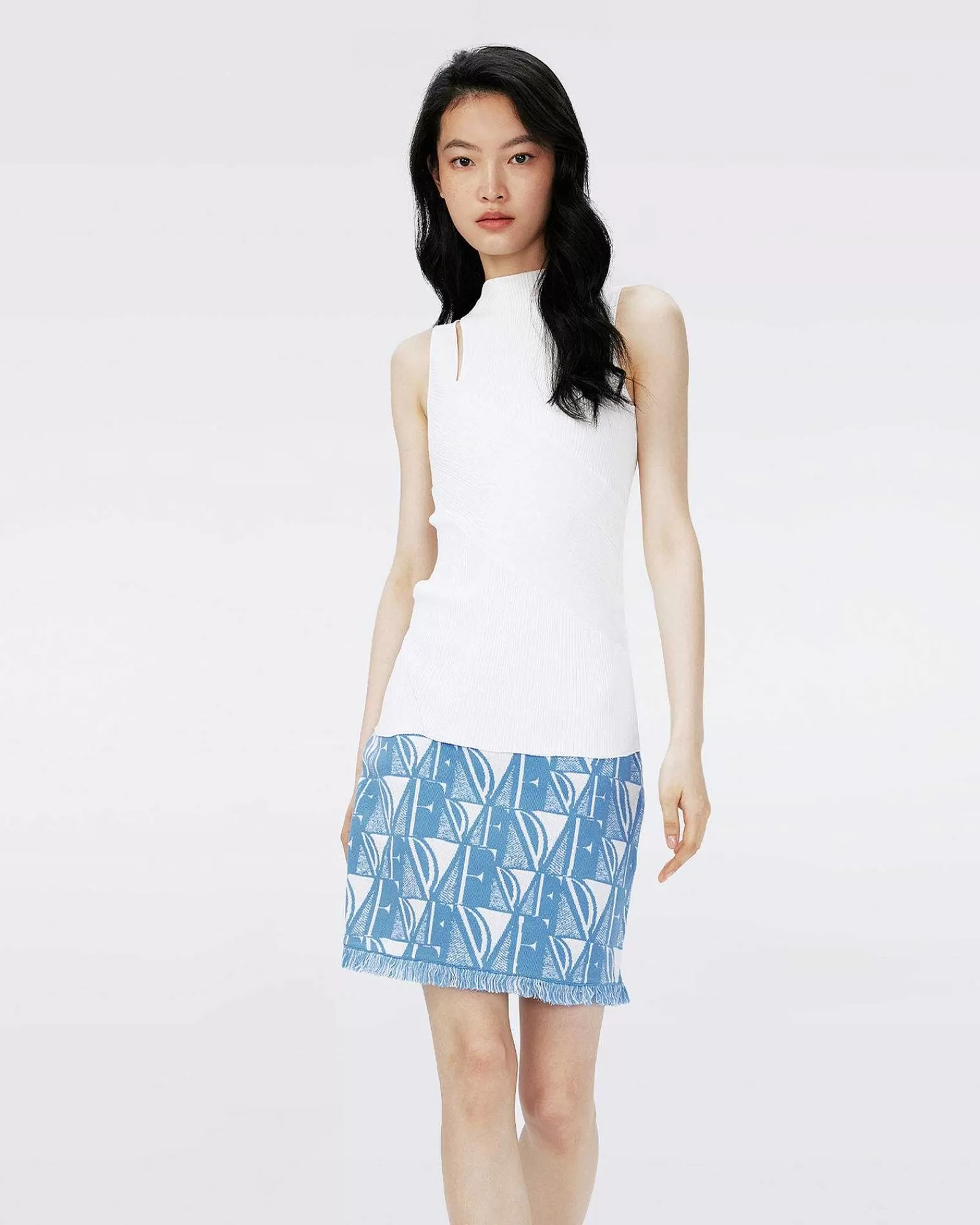 Diane von Furstenberg Alles Trennt Sich^Dvf-Alejandra-Rock In Dvf-Logo-Blau
