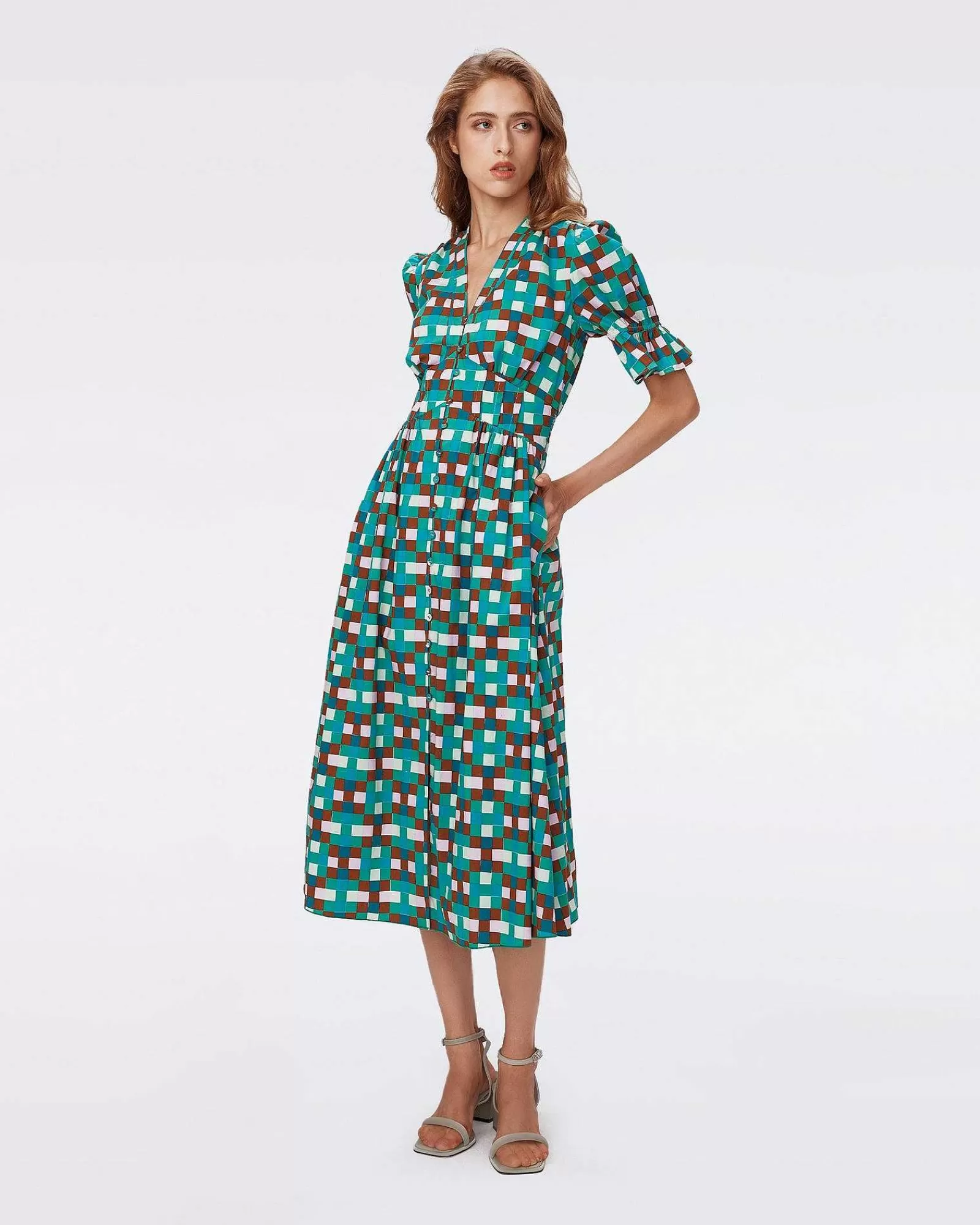 Diane von Furstenberg Midi-Kleider^Erica-Baumwollkleid
