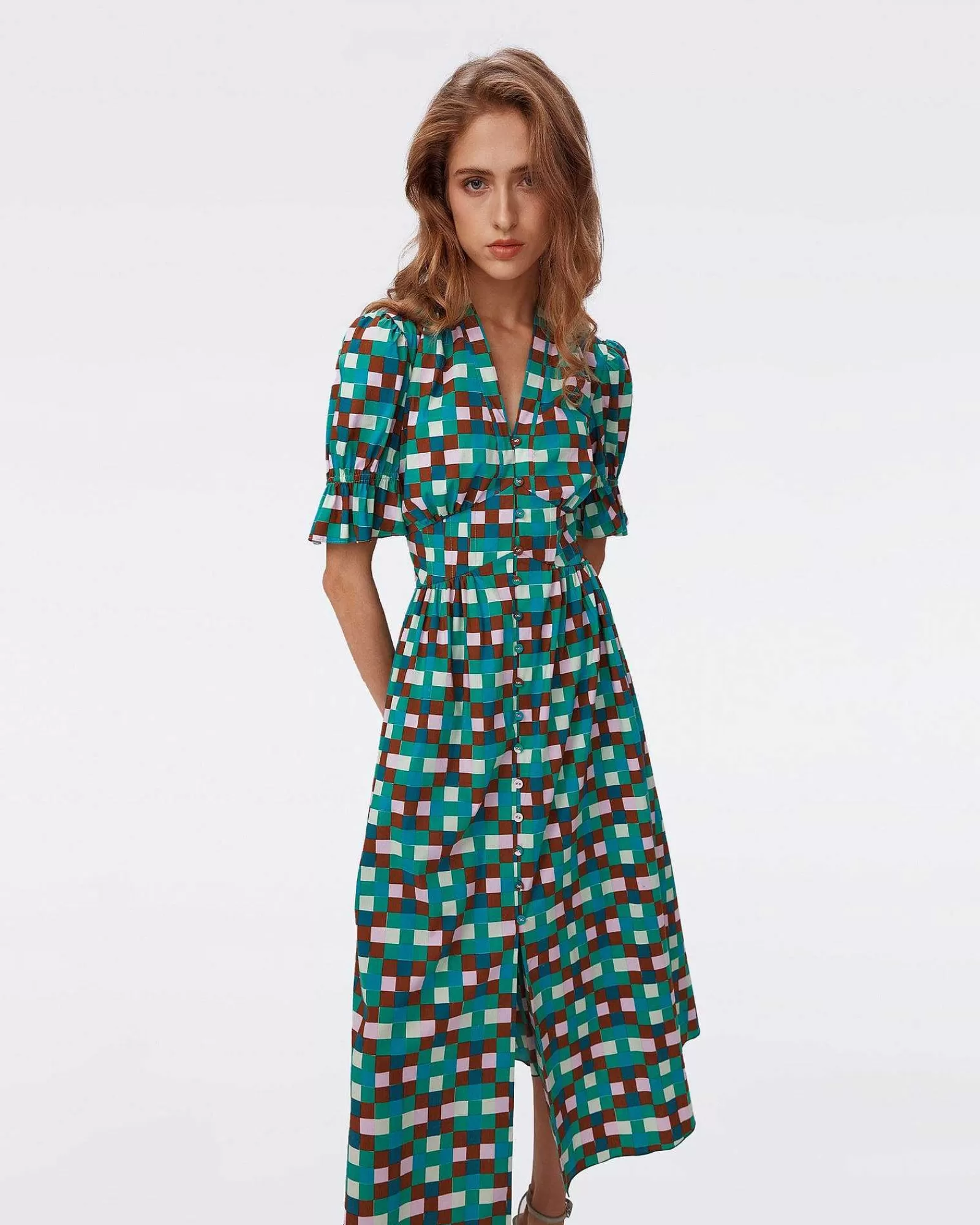 Diane von Furstenberg Midi-Kleider^Erica-Baumwollkleid