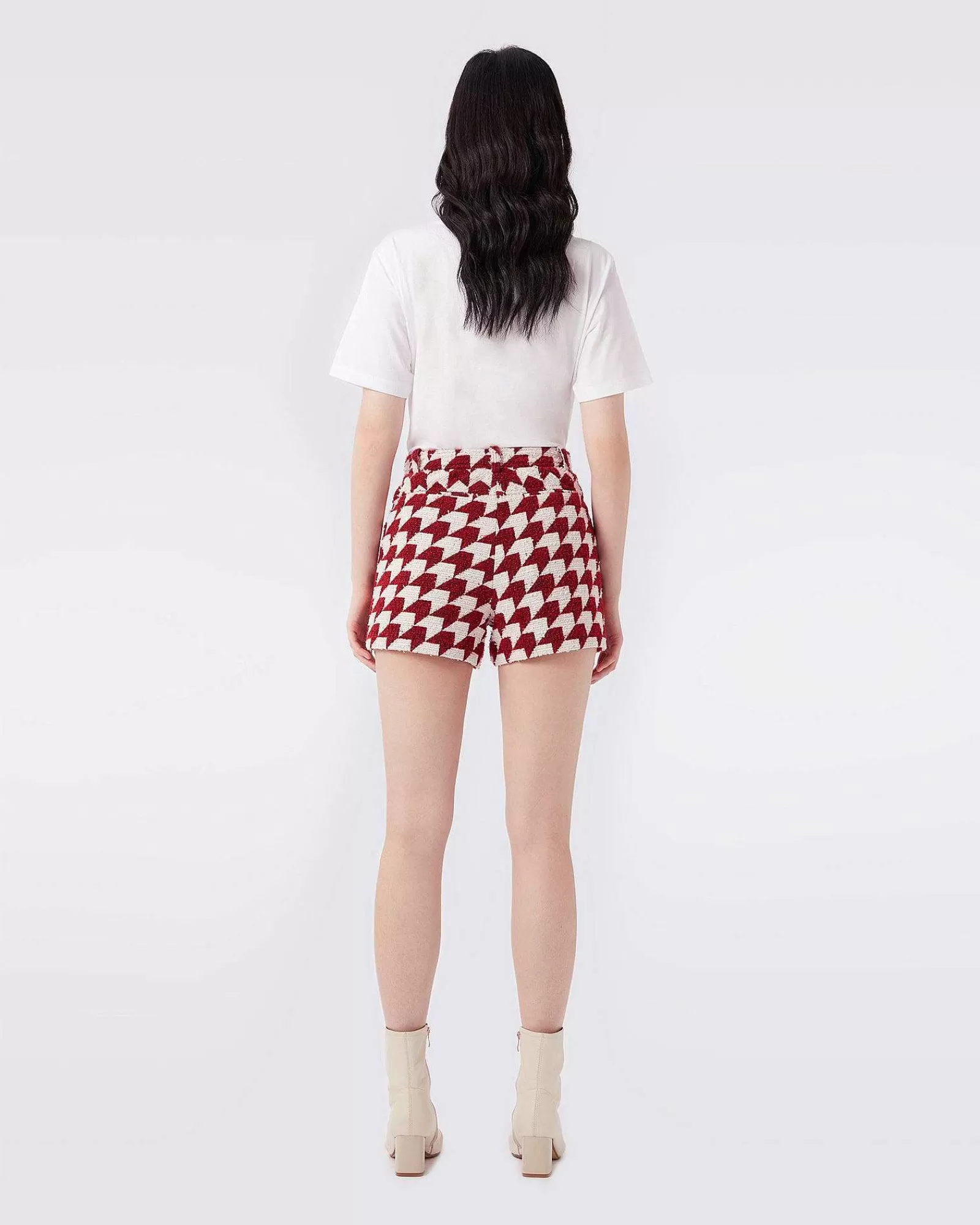 Diane von Furstenberg Alles Trennt Sich^Gramercy Boucle-Wollshorts