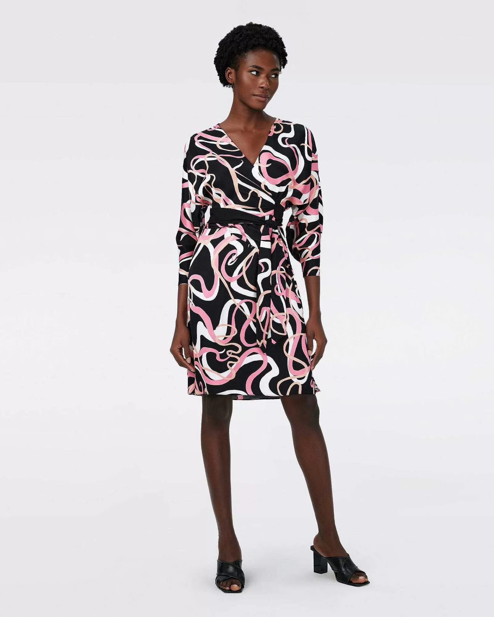 Diane von Furstenberg Knielange Kleider^Mikah Faux-Wickelkleid