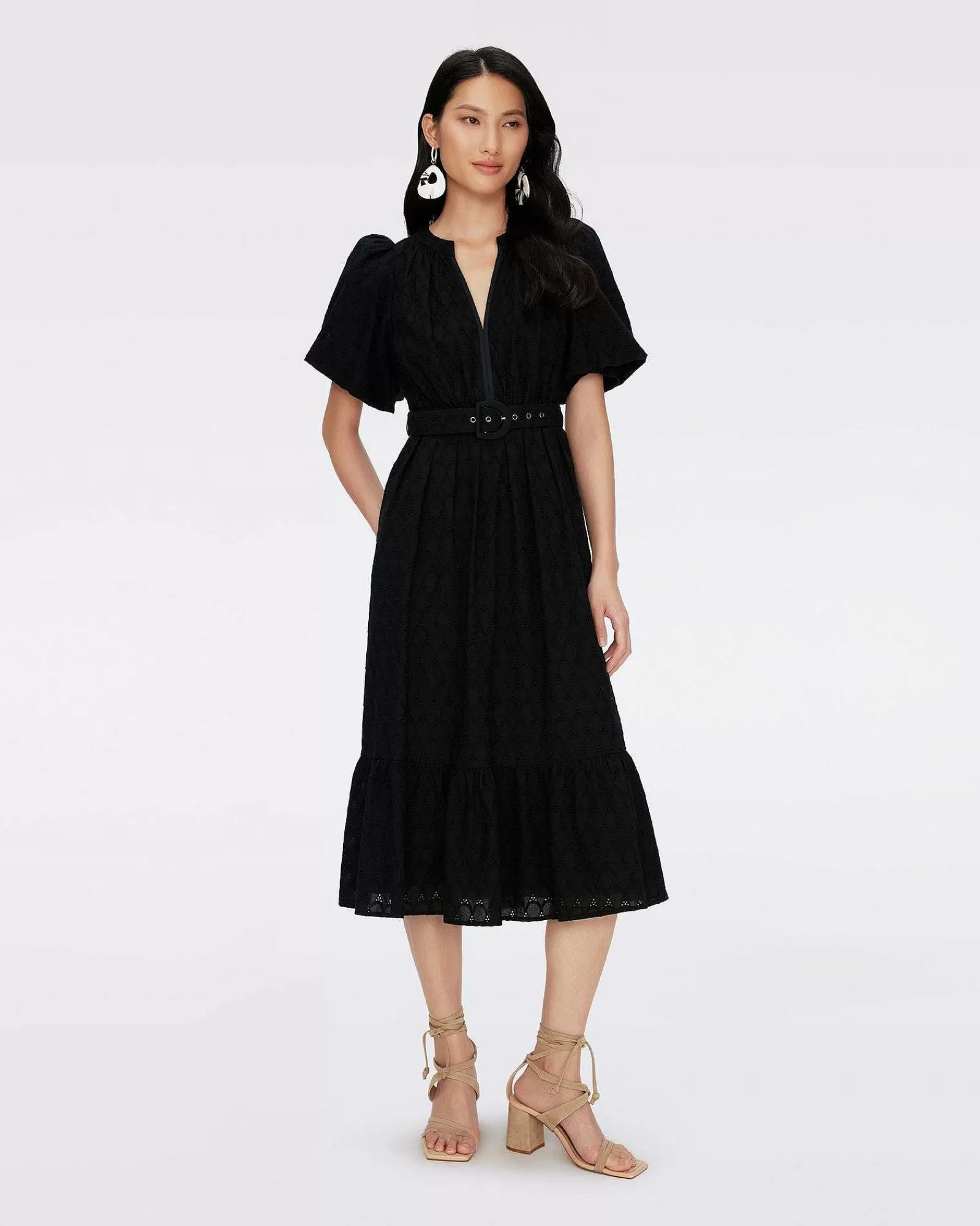 Diane von Furstenberg Midi-Kleider^Polina-Baumwollkleid