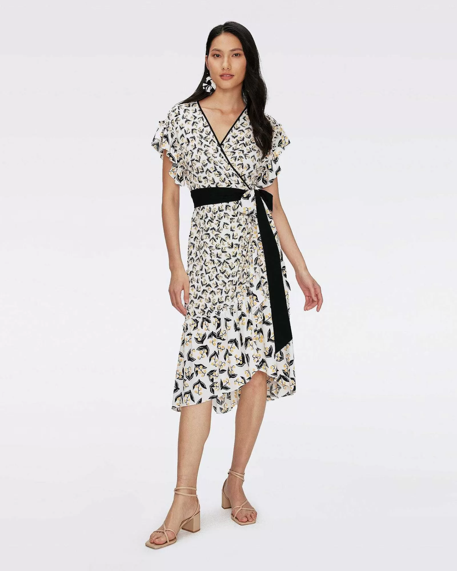 Diane von Furstenberg Knielange Kleider^Violla-Wickelkleid
